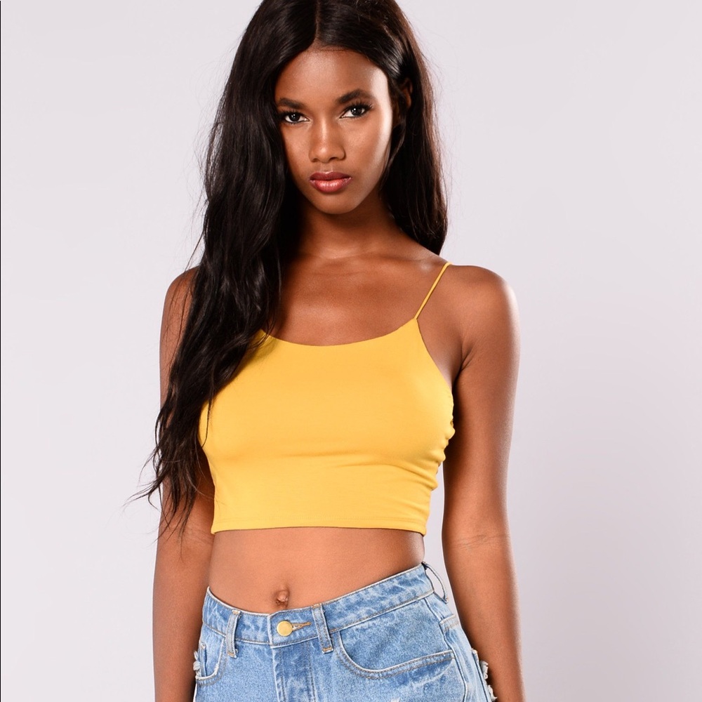 Mustard Cropped Top 🌼 - Picture 3 of 3